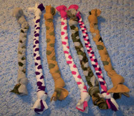 Woven Handmade Dog Tugs and Chew Toys with weaving for strength