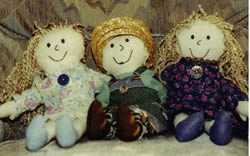 Handsewn with crochet yarn hair Custom hand made dolls are made from the all natural and pure business in Parkersburg, IA, Windy Ridge Handcrafted.  Check out their pure homemade bath and body products made from organic ingredients for sensitive skin.